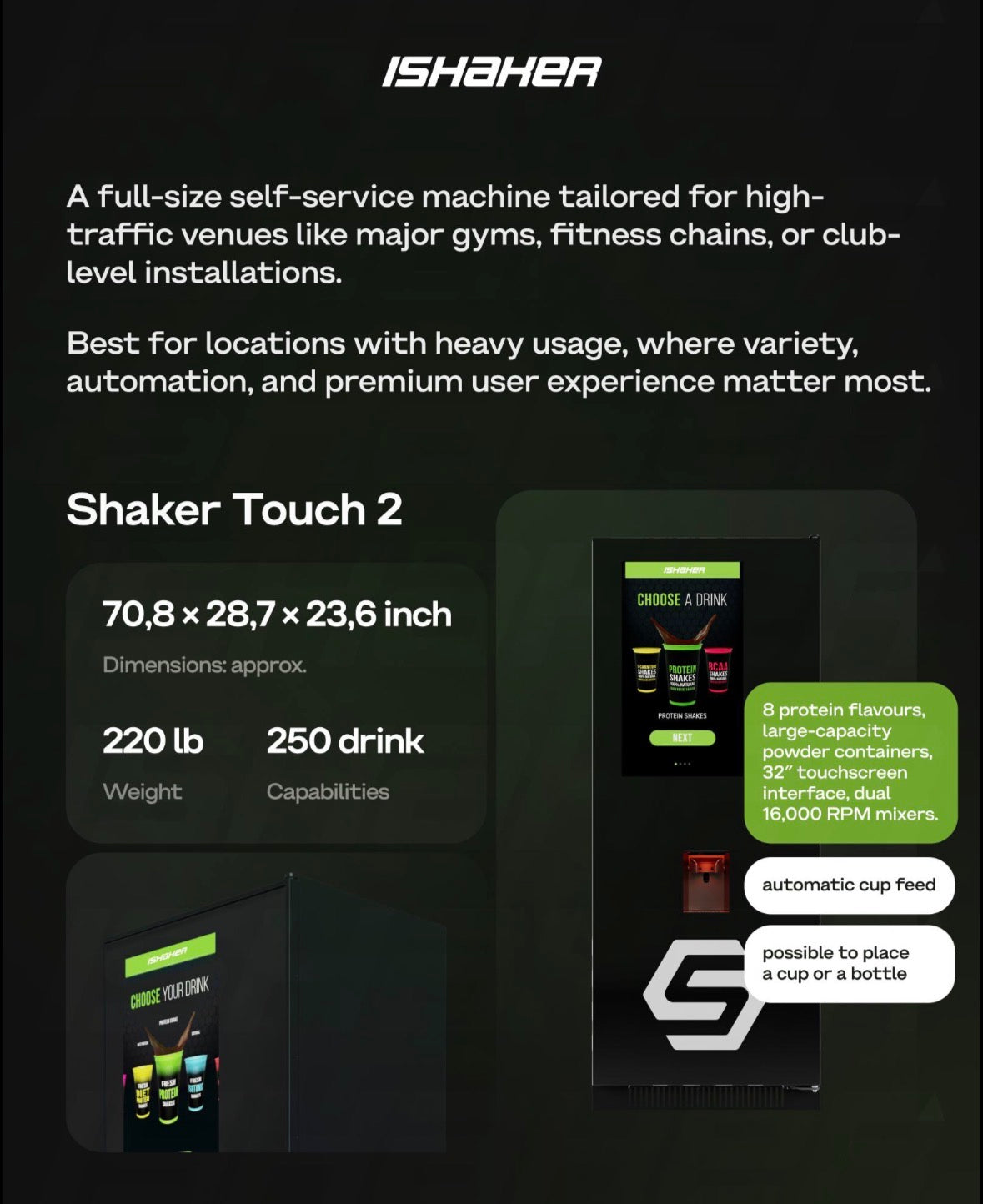 Shaker Touch 2 – Smart High-Capacity Large Vending Machine