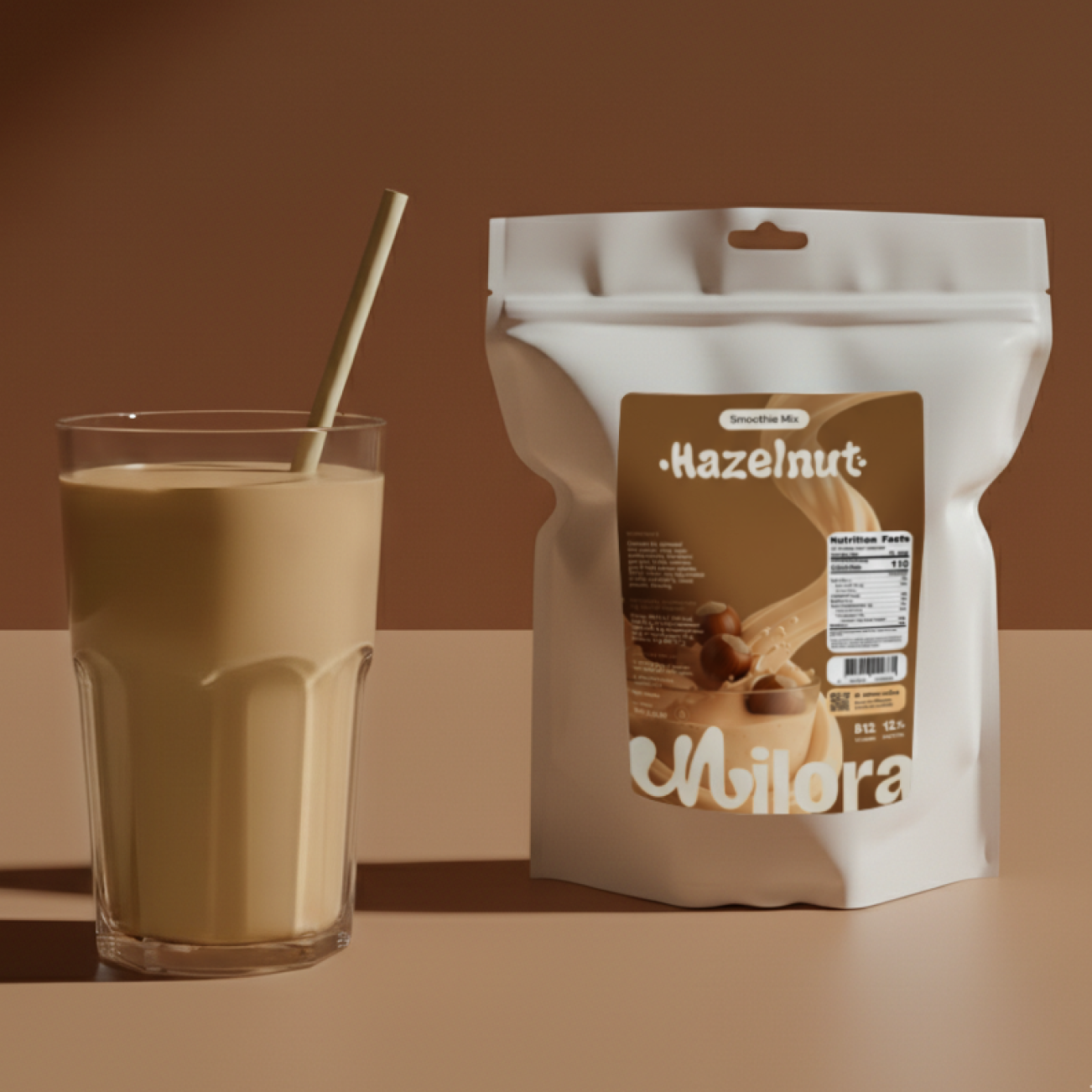 Milora Hazelnut Smoothie Mix Powder