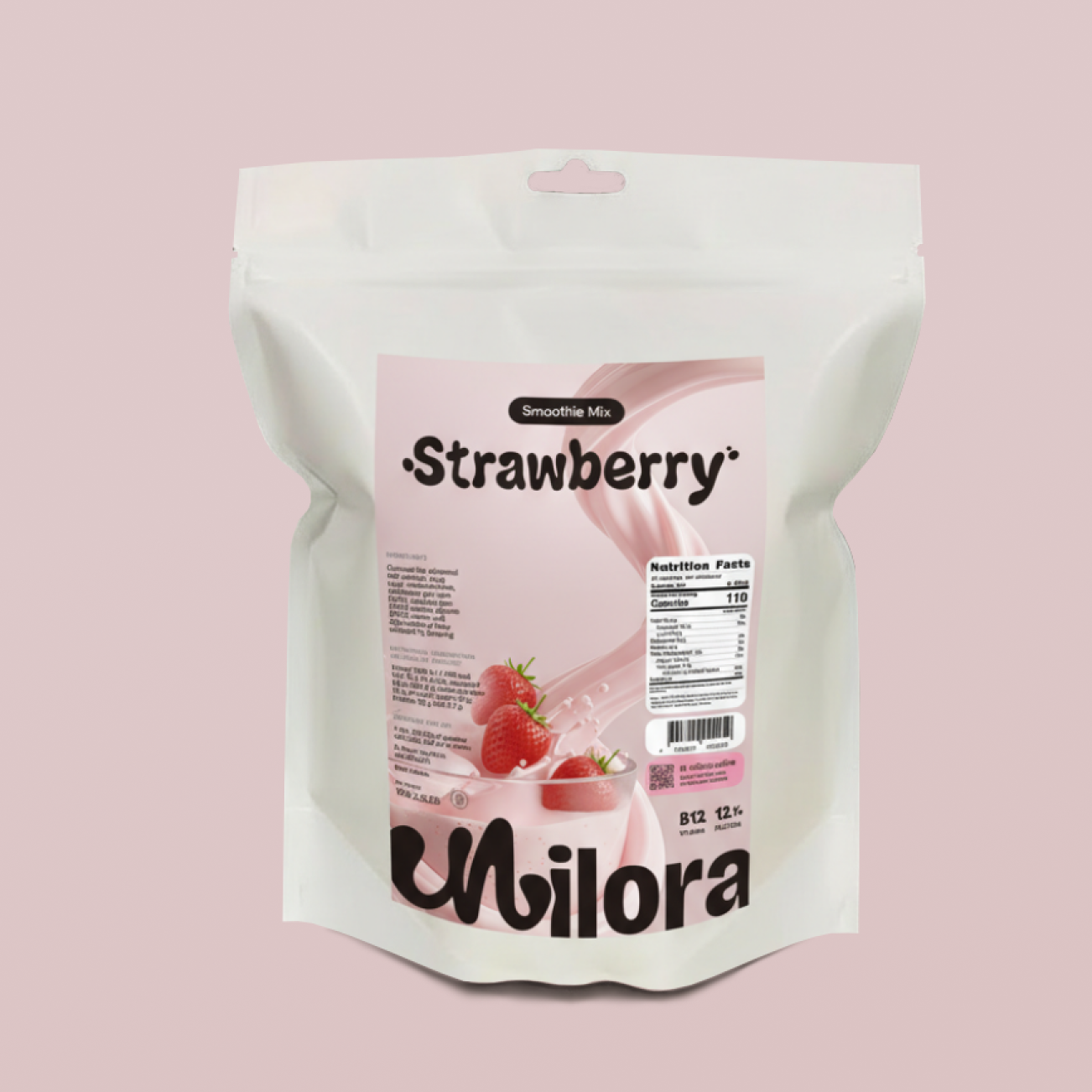 Milora Strawberry Smoothie Mix Powder