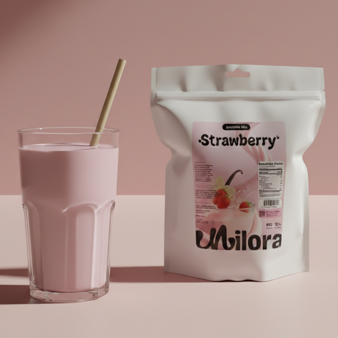 Milora Strawberry Smoothie Mix Powder